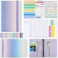 Miniatyrbillede 1 af 5: A6 PU Læder Planner Budget Binder Notesbog Kontant Kuvert System Sæt E