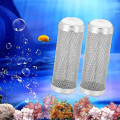 Miniatyrbillede 3 af 5: 5 stk. Akvarium Filter Indløbsgitter Rustfrit Stål Kurv Rejer Beskyttelse Metal Filter