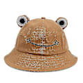 Miniatyrbild 3 av 5: Grodahatt, Solhatt, Bucket Hat för Kvinnor, Groda Bucket Hat, Sommar, Utomhus, Vikbar, Andningsbar, Bucket Hat för Kvinnor, Gratis Frakt