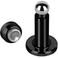 Miniatyrbilde 5 av 5: Magnetisk dørstopper, magnetisk dørstopp, 304 rustfritt stål dørholder med vegg- og gulvmontering (svart)