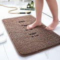 Miniatyrbillede 4 af 5: Hukommelsesskum Bademåtte 40*60cm Absorberende Super Blød Blød Antislip Koralsamt Badeværelsesmåtte Dark gray 40*60CM