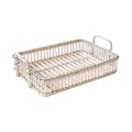 Miniatyrbilde 1 av 4: Dekorative Rattan-brett Hjemmet Firkantet Brett Hvit L