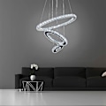 Miniatyrbillede 1 af 5: 3-Rings LED Krystal Lysekrone Hængende Runde Loftlamper