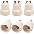 Miniatyrbilde 1 av 3: 6 stk GU10 Adapter GU10 til E14 Lampebase Konverter