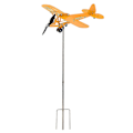 Miniatyrbillede 1 af 5: Piper J3 Cub Flyvemaskine Vindfløj Dekoration Piper Cub Kunst Blad Vindmølle Entusiast Fly Vejrhane