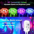 Pikkukuva 4 / 5: LED-nauhavalot RGB 5050 Bluetooth Wifi -ohjauksella Joustava nauha TV:n taustavalaistukseen Huoneen ja juhlien koristeluun Bare board 5M