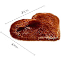 Miniatyrbild 2 av 4: Vintermatta Solid Färg Ull Imitation Hjärta Form Kärlek Plysch Deko Vardagsrum Bord Soffa