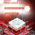 Miniatyrbilde 2 av 5: Rødt Lys Terapi Apparat 80 LEDer Infrarødt Lys Terapi Med Stativ (15\"-60\"), 660nm 850nm Dyp Rødt Lys Terapi For Kropp, Smerte, Hud_k29 72 led