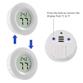 Miniatyrbillede 3 af 4: 3 stk. Mini Rundt Hygrometer Termometer Digital LCD Skærm Måler Måler Indendørs Gave
