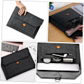Miniatyrbilde 4 av 8: Rosa Laptopveske Filt Laptop Sleeve Lommer for Mus Mobiltelefonlader Datakabel