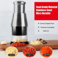 Miniatyrbillede 2 af 5: Manuel Håndpresset Hvidløg- og Løghakker - Grøntsags Food Processor - Terninger. (sølv)(1 stk)