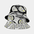 Miniatyrbild 3 av 4: Unisex Vändbar Packbar Bucket Hat, Solhatt för Män Kvinnor, Avocado Print Dubbelsidig Bärbar Vändbar Bucket Hat