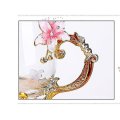 Miniatyrbillede 4 af 4: 2 stk. Palads Carving Diamond Enamel Farve Tekop Pink