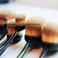 Miniatyrbillede 4 af 4: Professionelt Ovalt Kosmetik Make Up Penslesæt 10 Styk