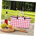 Miniatyrbild 6 av 8: Picknickkylväska med dragkedja, isolerad picknickkorg för lunch, portabel bentoväska