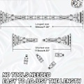 Pikkukuva 2 / 5: Sopii Apple Watch 8 -hihnalle, timantti-inlay-metalliperhonen rannekekello colorful