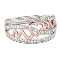 Miniatyrbillede 1 af 3: Mode Hjerteformet Ring Kreativ Ring Mor Finger Ring Moder Ring Gave (Rosenguld, Nummer 9 Stil)