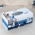 Miniatyrbilde 2 av 5: Trefilboks i tre, kosmetisk vevboks, middelhavsstil, Kleenex-boks