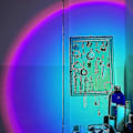 Miniatyrbillede 3 af 4: Regnbue Natlys Projektor Kat/kanin Øre Mini Usb Solnedgang Lys Lampe Rainbow Light