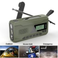 Miniatyrbild 3 av 5: Portabel DAB/FM-radio, 4000mAh Dynamo Solradio, Solvevradio, Överlevnadsradio DAB-radio USB-laddare med nöd-SOS-larm, väckarklocka