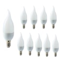Miniatyrbillede 1 af 5: 10 stk E14 3W LED Lyspære Stearinlys Lyskrone