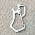Miniatyrbillede 3 af 4: Snap-on Rustfrit Stål Hængende Spænde Flaskeåbner Udendørs (sølv) (1 stk)