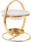 Miniatyrbillede 1 af 8: Aromaterapi lysestageholder med jernstativ og keramisk oliediffuser