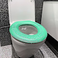Pikkukuva 3 / 5: WC-istuimen pehmuste Vedenpitävä Pehmeä WC-istuimen peite Kestävä Lämmin Pehmeä Pehmuste Kylpyhuoneen WC:lle Uusi (sininen)