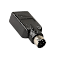 Miniatyrbillede 4 af 4: 2 stk. USB til PS2 PS/2 Port Adapter Konverter til Mus Tastatur PC Sort
