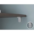 Miniatyrbillede 3 af 5: Hjørnehylde Bogreol Væghængt Opbevaring Fanformet