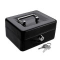 Miniatyrbillede 1 af 5: Mini Sort Pengeboks i Sort Metal Rustfrit Stål Hemmelig