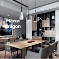 Miniatyrbild 3 av 5: Matrumslampa i Macaron-stil, varm färg, för matbord