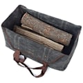 Miniatyrbillede 3 af 4: Indendørs Canvas Log Tote Bag Bærer Pejs Brændeholdere