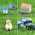 Miniatyrbillede 4 af 5: 10 stk. Kunstig Havegræs Plæne Livagtig Fe 6x6 Tommer