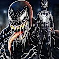 Miniatyrbillede 1 af 5: Venom Jumpsuit Børn Drenge Fancy Up Performance Kostume 5-6 Years