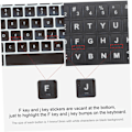 Miniatyrbilde 5 av 8: Tastaturklistremerker for bærbar PC 10 stk. Universell datamaskinbeskyttelse Flerspråklig layout Enkel å påføre Rengjør tastaturet