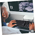 Miniatyrbild 4 av 8: Ergonomiskt tangentbord Ergonomiskt RGB-bakgrundsbelyst mekaniskt speltangentbord 104 tangenter Trådbundet USB-speldator tangentbord