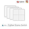 Miniatyrbillede 2 af 5: Tuya Zigbee Trådløs Smart Scene Switch 4 Gang