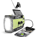 Miniatyrbild 1 av 5: Solcellsradio med vev, nödlampa och laddare