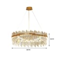 Miniatyrbild 5 av 5: 60 cm Unik Design Kristallkronlampa LED Hänglampa