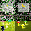 Miniatyrbild 3 av 5: Set med 8 svampdrivna solcellsdrivna lampor för utomhusbruk, vattentäta Solar 8 lights