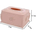 Miniatyrbilde 2 av 2: Vevboks i plast, beige, enkel nordisk serviettboks