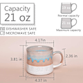 Miniatyrbilde 2 av 2: Stor Keramisk Kaffekopp, Stor Tekopp For Kontor Og Hjem, 21 Oz, Oppvaskmaskin- Og Mikrobølgeovnsikker