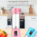 Miniatyrbilde 4 av 5: 400ml Bærbar USB Elektrisk Fruktjuiceblender Smoothie Maker Shakerflaske (Blå Sjø) violets