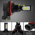 Miniatyrbilde 4 av 5: Ekstremt lyse 2400 lumen nye 3570 H11 H8 H9 LED tåkelys kun for DRL dagkjørelys