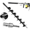 Miniatyrbillede 3 af 4: Adapter til boremaskine, rund skaft professionel adapter til 2 slots og 2 huller til jordbor, til Sds Plu