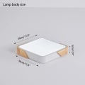 Miniatyrbilde 2 av 5: LED Taklamper, Moderne Taklampe i Tre, Kvadratisk Flush Mount Taklampe