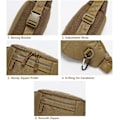 Miniatyrbilde 5 av 5: Taktisk Midjeveske, Nylon Oxford Utility Multifunksjons Edc Skråveske Bryst Ryggsekk (brun)