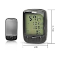 Miniatyrbillede 5 af 5: 563b Vandtæt LCD Cykel Kilometertæller Hastighedsmåler Grøn