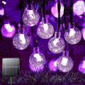 Miniatyrbillede 3 af 5: Led Solcelle-Lysstreng 5-30m Krystal Globe 8 Lystilstande